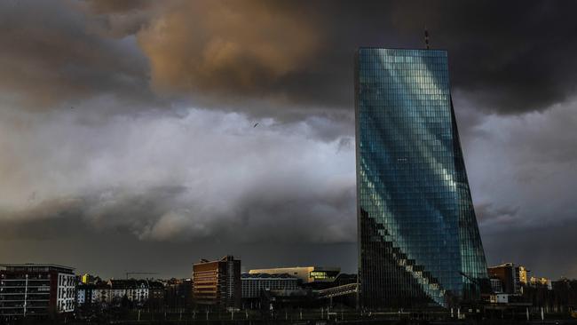 The headquarters of the European Central Bank (ECB) in Frankfurt am Main, in Germany. Picture: AFP