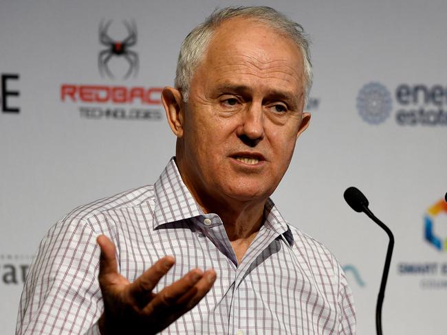 Former prime minister Malcolm Turnbull speaks during the National Smart Energy Summit at the Hilton Hotel in Sydney, Tuesday, December 10, 2019. (AAP Image/Bianca De Marchi) NO ARCHIVING