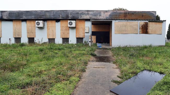 The Imam Ali Islamic centre in Fawkner which was destroyed by arson last year. Picture: Aaron Francis