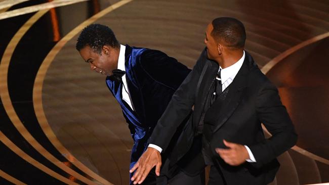 The slap has been dubbed the “ugliest” moment in Oscars history. Picture: Robyn Beck/AFP