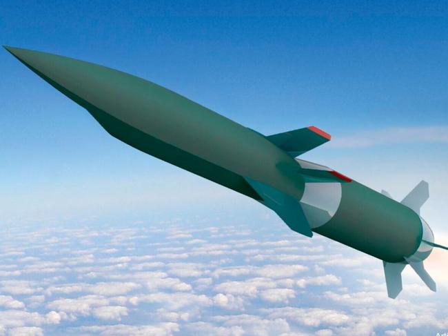 An artist's impression of a US hypersonic missile.