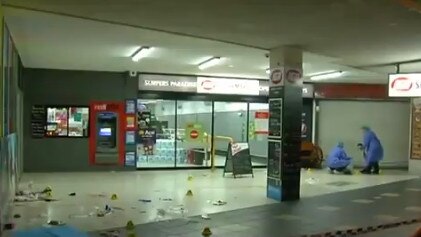 The scene of the Surfers Paradise stabbing. Picture: Channel 7