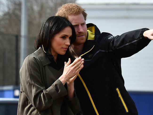 Meghan Markle is said to have banned Prince Harry from meeting David Beckham. Picture: AFP