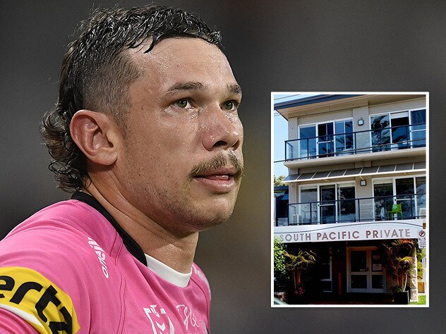 Penrith Panthers star Brent Naden has been admitted to a private medical facility to treat alcohol issues that may relate to be racially abused during a game in August.