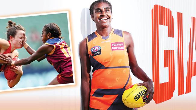 Giants recruit Delma Gisu is hoping to make a big impact in the AFLW. 