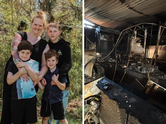 A Leopold mum and her three kids have been left without a home after their unit went up in flames on April 6.