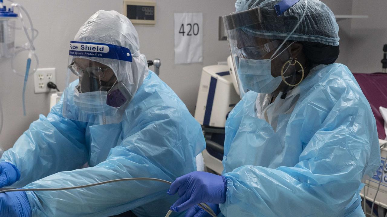 Hospitalisations as a result of the virus have reached 100,000 for the first time since the pandemic began. Picture: Go Nakamura/Getty Images/AFP