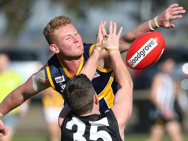 Nathan Caldone (top) has made the move to Sunbury Kangaroos. Picture: Hamish Blair