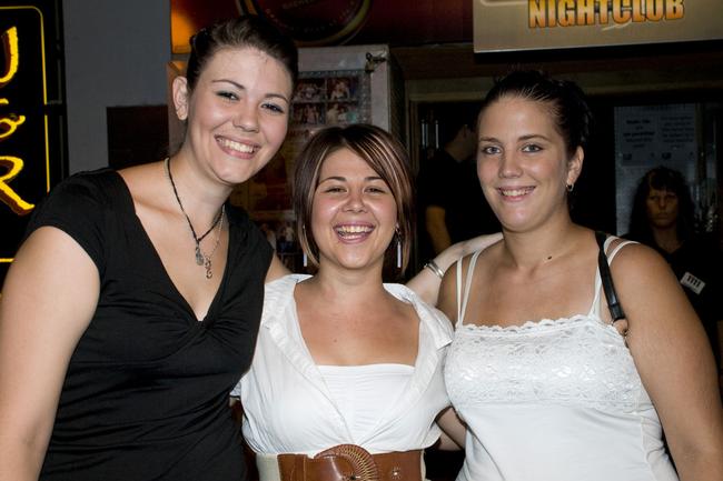 Boss's birthday bash at Doors Nightclub, Mackay : Erin Sporn, Amy Hasegawa and Hayley Scott