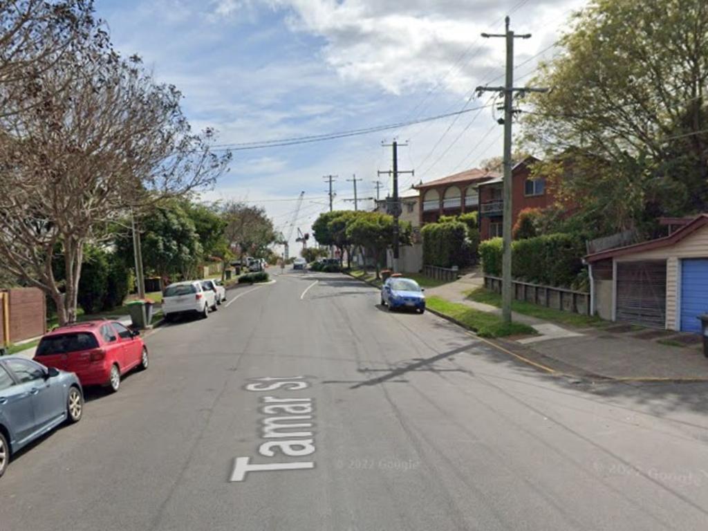 A crime scene remains in place at Tamar St. Picture: Google Maps.