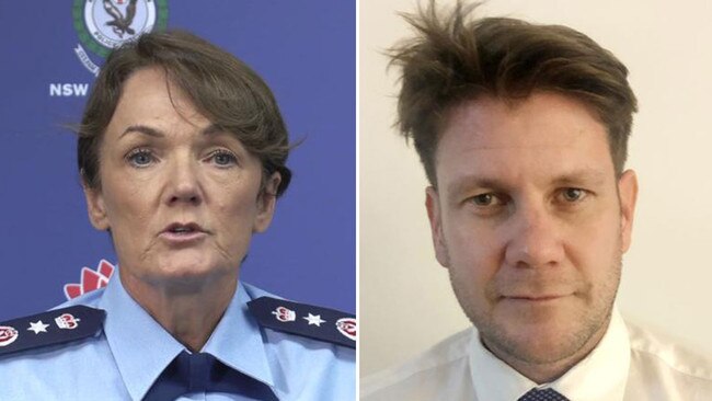 Police Commissioner Karen Webb, left, and her almost-spin doctor, Steve Jackson. Pictures: News Corp/Supplied