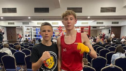 Jax Damro (right) has a 12-3 fighting record.