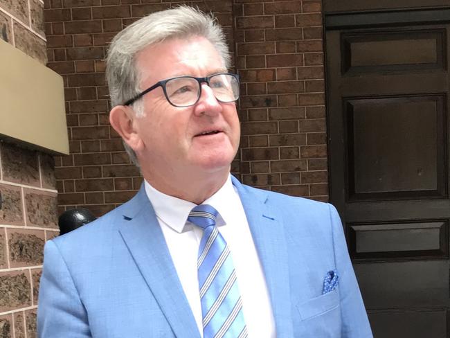 Veteran crime reporter Steve Barrett outside the Supreme Court in Sydney on February 14, 2021. Picture: Supplied