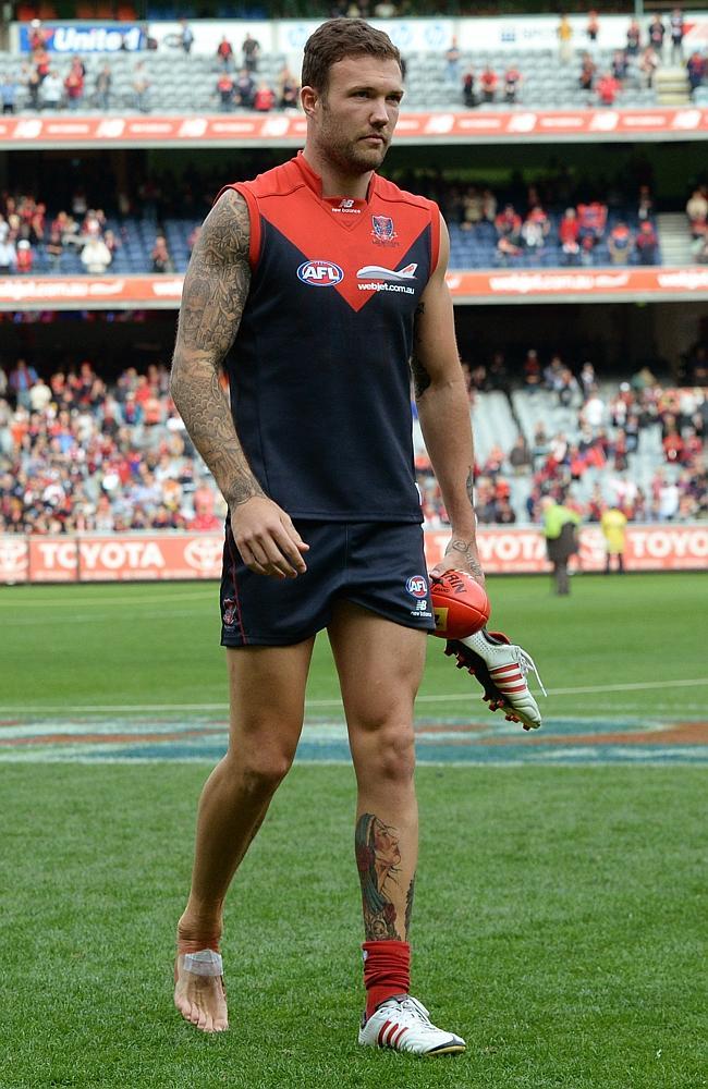 Clark trudges off the MCG after yet another setback. Picture: Wayne Ludbey