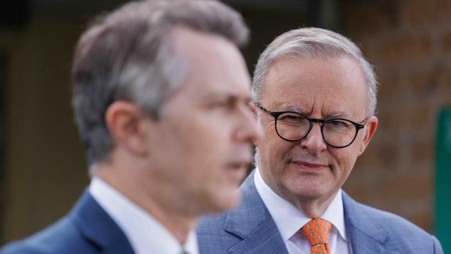 Anthony Albanese and Education Minister Jason Clare. Picture: David Swift