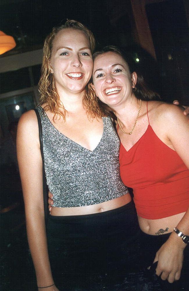 Tracy Williams and Rachel Wettengel at O’Malley’s, 2000.