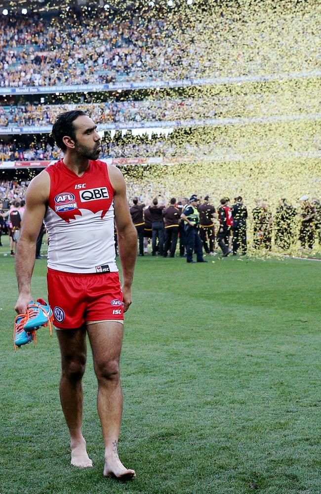 Adam Goodes is yet to make a decision on whether to play next year. Picture: Colleen Petch