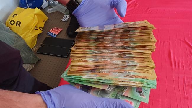 $18,950 of cash was allegedly found in one Wagga Wagga home. Picture: NSW Police