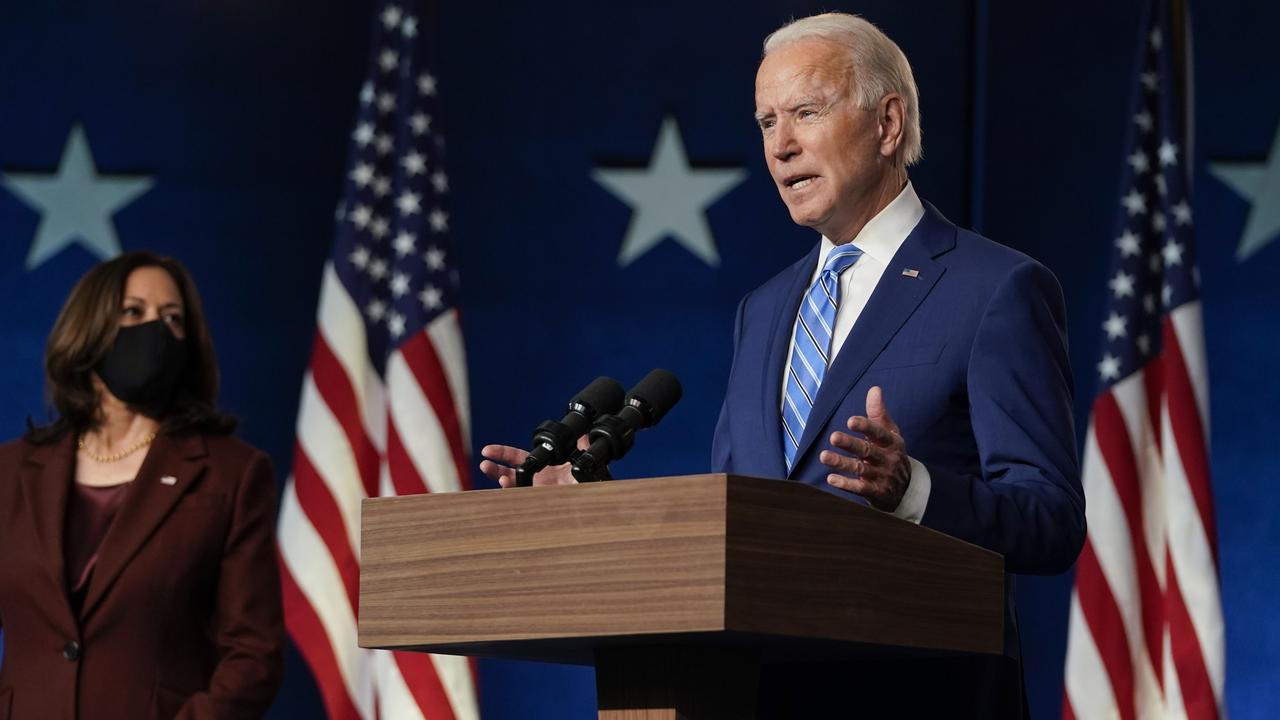 Democratic presidential nominee Joe Biden says he is confident he will win but has not claimed victory. Picture: Drew Angerer/Getty Images/AFP