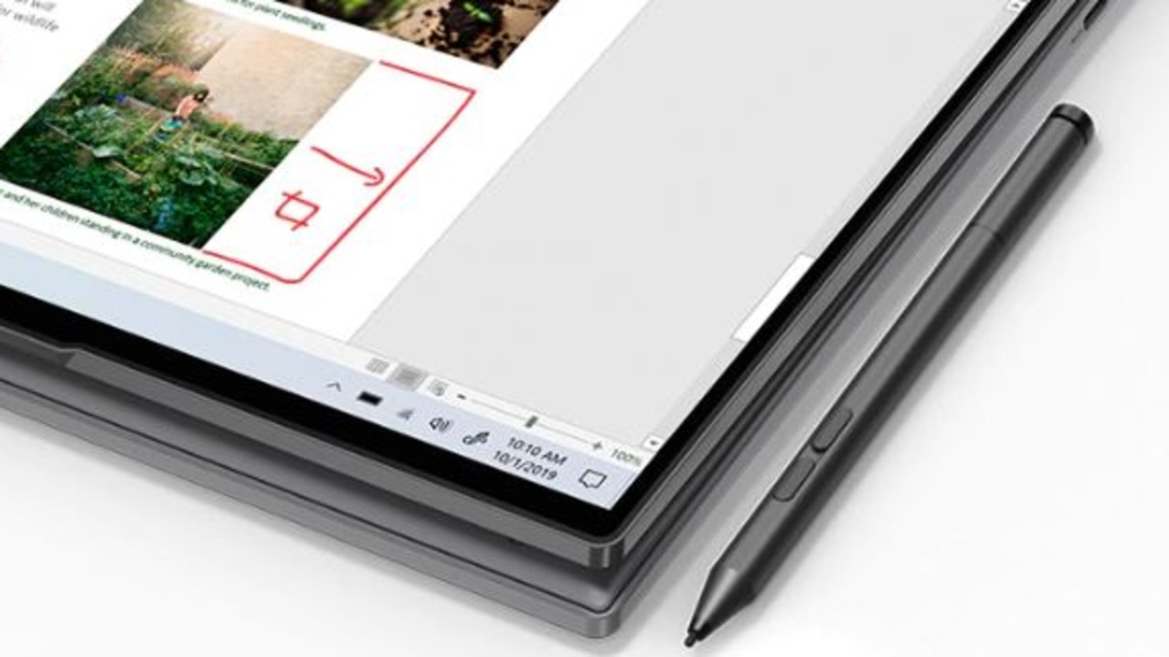 Lenovo also supports pen input on the new Yoga 5G.