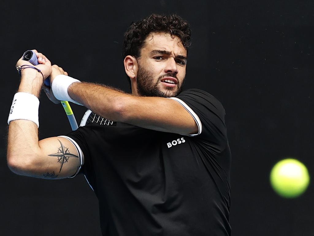 With model good looks and a dangerous power game, Matteo Berrettini is taking the tennis world by storm. Picture: Darrian Traynor/Getty Images
