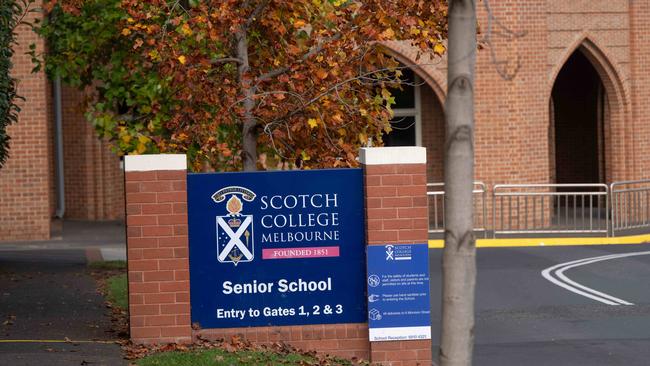 Melbourne’s longest-lasting school rivalry is between Victoria’s oldest continuing secondary school, Scotch College, and Melbourne Grammar. Picture: Tony Gough