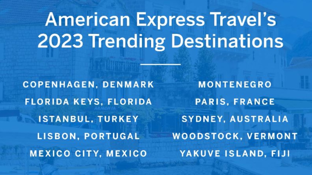 Sydney makes the cut for the 2023 trending destinations, according to a study conducted by American Express Travel. Picture: American Express