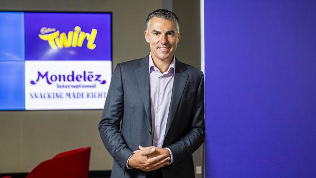 Mondelez Australia boss Darren O'Brien says there is inflationary pressures across all parts of the food and grocery sector. Picture: Aaron Francis/The Australian