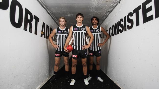 Port Adelaide will be allowed to wear their traditional prison-bar guernsey in round 3. Picture Simon Cross