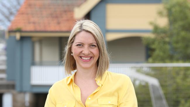 Labor candidate for Morningside Kara Cook at the Bulimba Ferry terminal. Picture: Renae Droop/RDW Photography