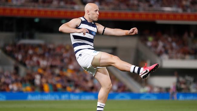 Gary Ablett’s quality shone for the Cats in the preliminary final against the Lions Picture: Getty Images