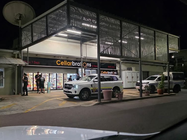Karama bottle shop worker threatened with an edged weapon on Monday night. Picture: Facebook