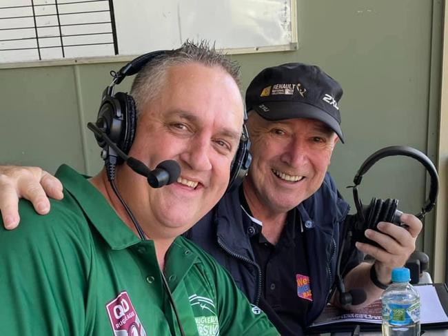 Anthony "Bomber" Breeze and Peter Carey get set for a big call of the Ipswich Rugby League match of the week.