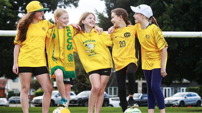 Anastasia (second-right) said it was “inspiring” to have the World Cup in Sydney. Picture: Justin Lloyd.