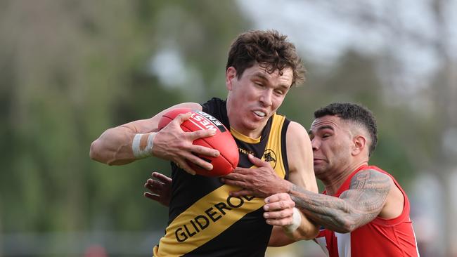 Brady Searle for Glenelg. Picture: SANFL Image/David Mariuz