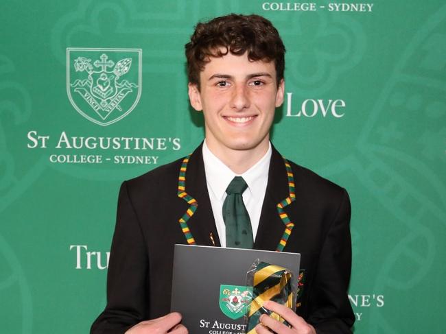 St Augustine's College, Brookvale, student Gus Stephen topped 2022 HSC History Extension. Picture: Supplied