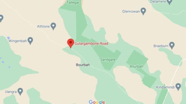 Map of Gulargambone Rd, Bourbah. Picture: Google Maps