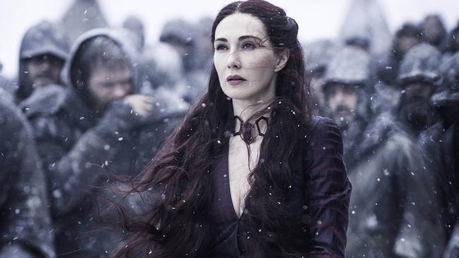 Melisandre from Game Of Thrones played by Carice van Houten. Picture: Showcase/HBO