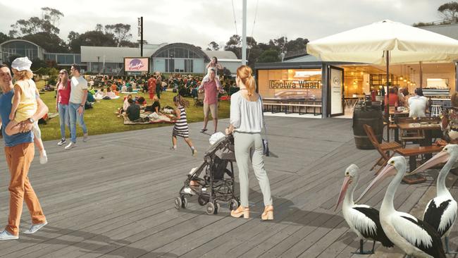 Artist's impressions of the revamped Goolwa Wharf Precinct. Picture: Supplied