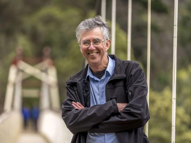 TasWeekend.  Steve Biddulph at Cataract Gorge Launceston.  Picture: Rob Burnett