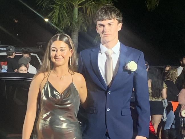 Students on the red carpet of the 2023 Xavier College School Formal at the Hervey Bay Boat Club