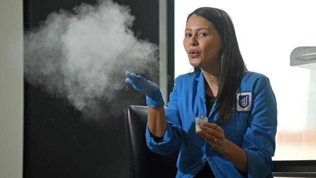 UniSA researcher Tahlia Meola from the ARC Centre of Excellence in Convergent Bio-Nano Science and Technology. Picture: Tom Huntley