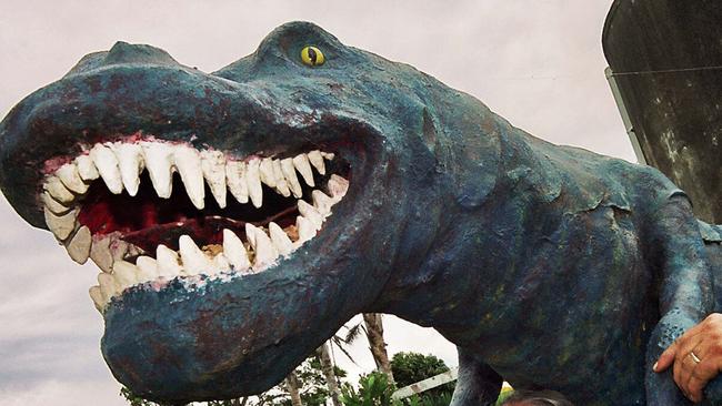 A dinosaur at now-closed Fantasy Glades in NSW. Picture: News Corp Australia 