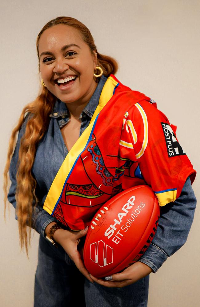 Jess Mauboy will headline the pre-match entertainment ahead of the Gold Coast Suns match against Geelong on May 16. Picture: Somha Sleeth / GC SUNS