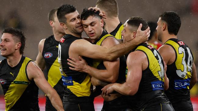 Richmond have the ability and the form to sneak into the top eight. Picture: Michael Willson/AFL Photos via Getty Images.