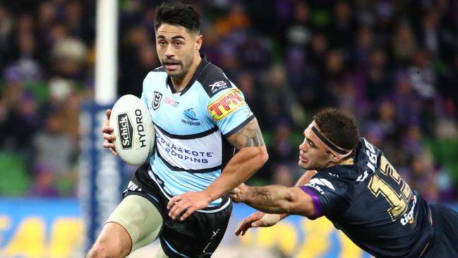 Shaun Johnson was in a moon boot as he left Saturday’s game.