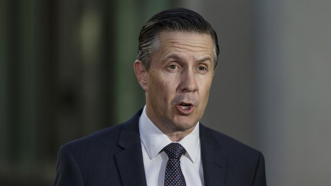 The Shadow Minister for Climate Change and Energy, Mark Butler, during a press conference at Parliament House in Canberra. Picture: Gary Ramage