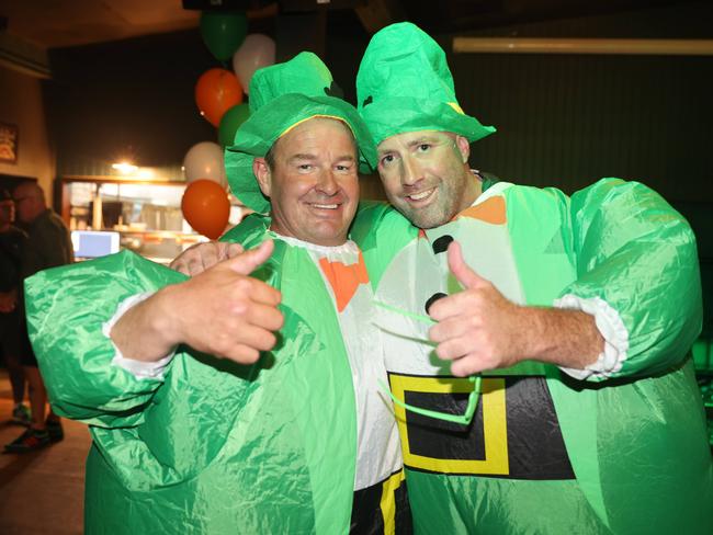 Sean Kerney and Mark Ryan at the Finn McCool Surfers Paradise St. Patricks Day 2024 for Gold Coast at Large. Picture, Portia Large.