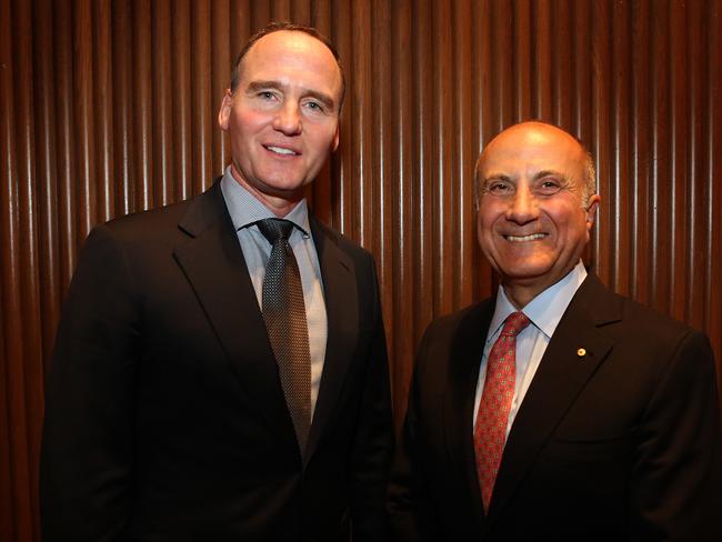 29/06/2017:  BHP Chairman Ken MacKenzie with Jac Nasser at The Australian/BHP Competitive Advantage Forum in Sydney.Pic by James Croucher