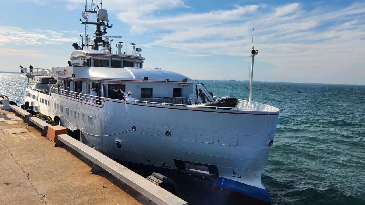 So who owns the new luxury superyacht that has slipped quietly into Darwin?